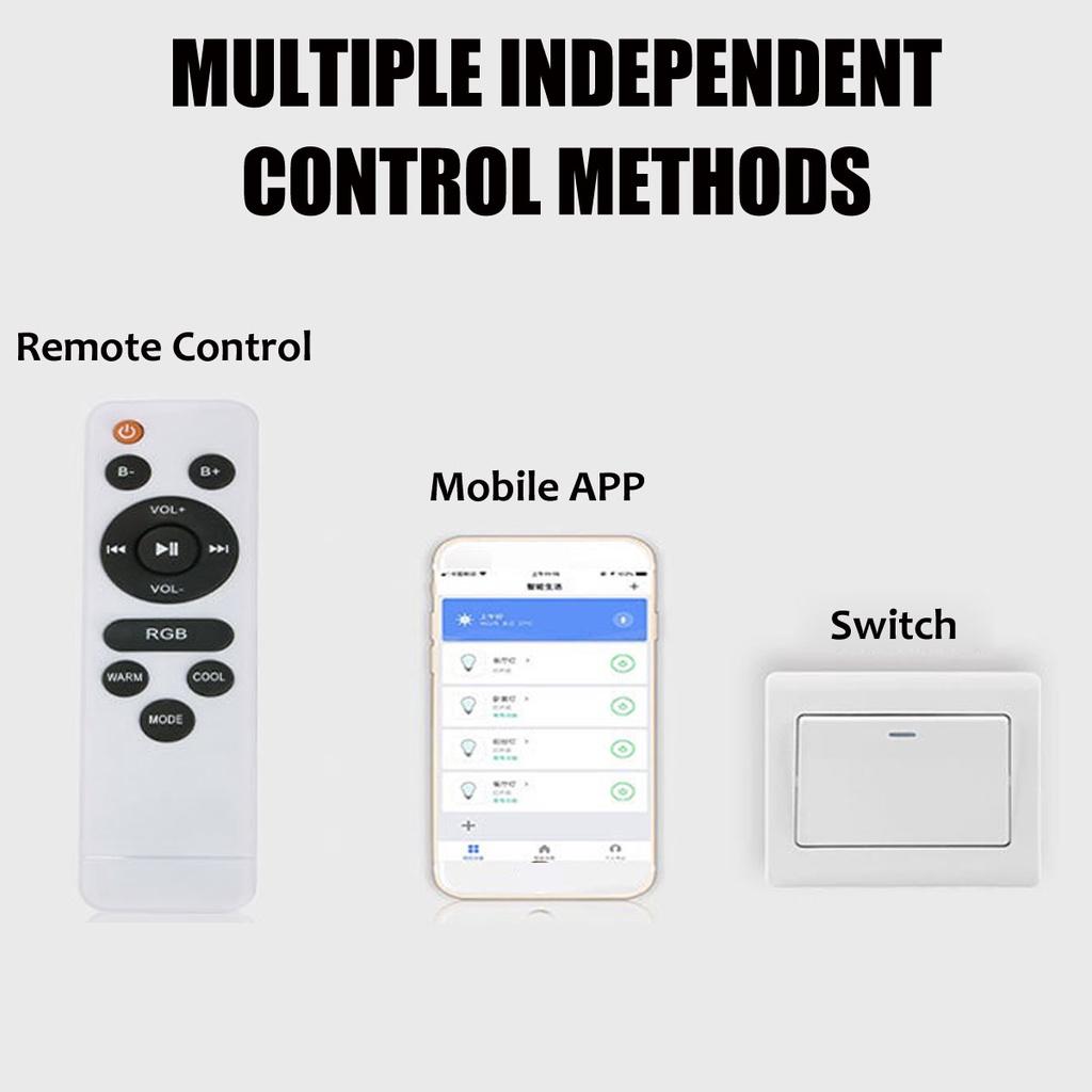 300 W moderne RGB dimmbare Musik Deckenleuchte Fernbedienung und APP-Steuerung Deckenleuchten für Heimlautsprecher Beleuchtungskörper AC180–265 V
