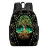 Tree Of Life Print School Backpack for Boys/Girls Best Gift Waterproof 2D Flat Cartoon Round Front Pocket Bag for Children