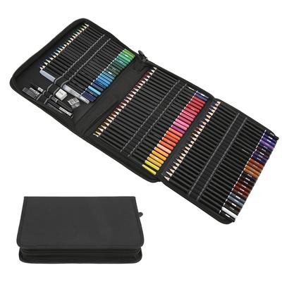 78Pcs Water Soluble Colored Pencil Set Multicolor Painting Tool Art Supplies with Zipper Bag(72