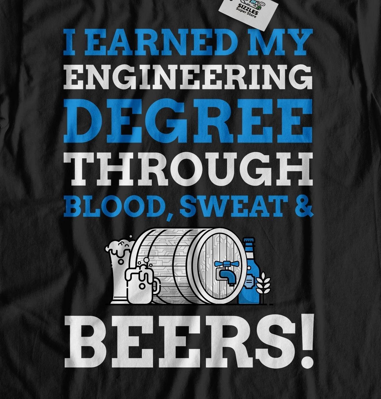 Unisex Funny Engineering Degree T-Shirt Engineer Graduate Gifts 2XL