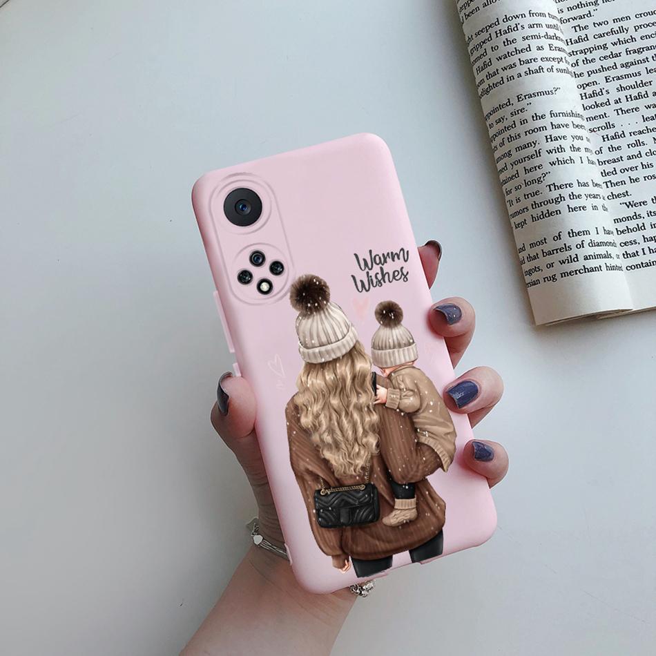 For Honor 50 Case For Huawei Honor 50 Nova 9 SE Cover Coque Super Mom Baby Fashion Girls Silicone Phone Bumper for Honor 50 Case
