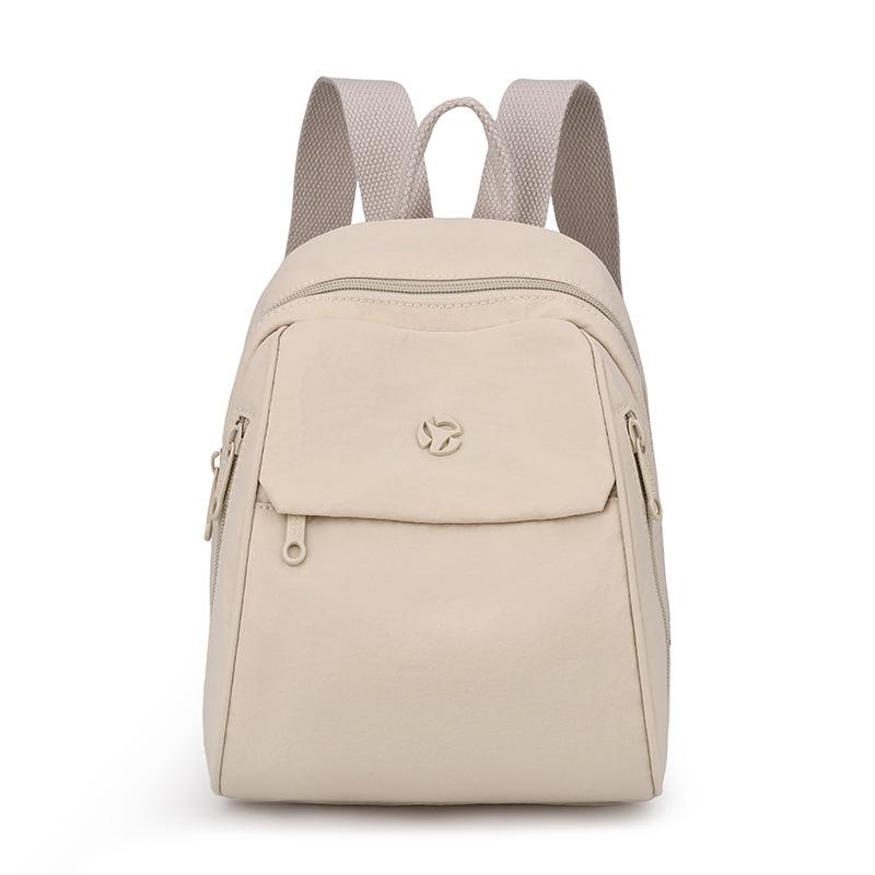 

Женский рюкзак большой вместимости, студенческий школьный рюкзак, дорожная сумка, водоотталкивающая нейлоновая сумка бежевый