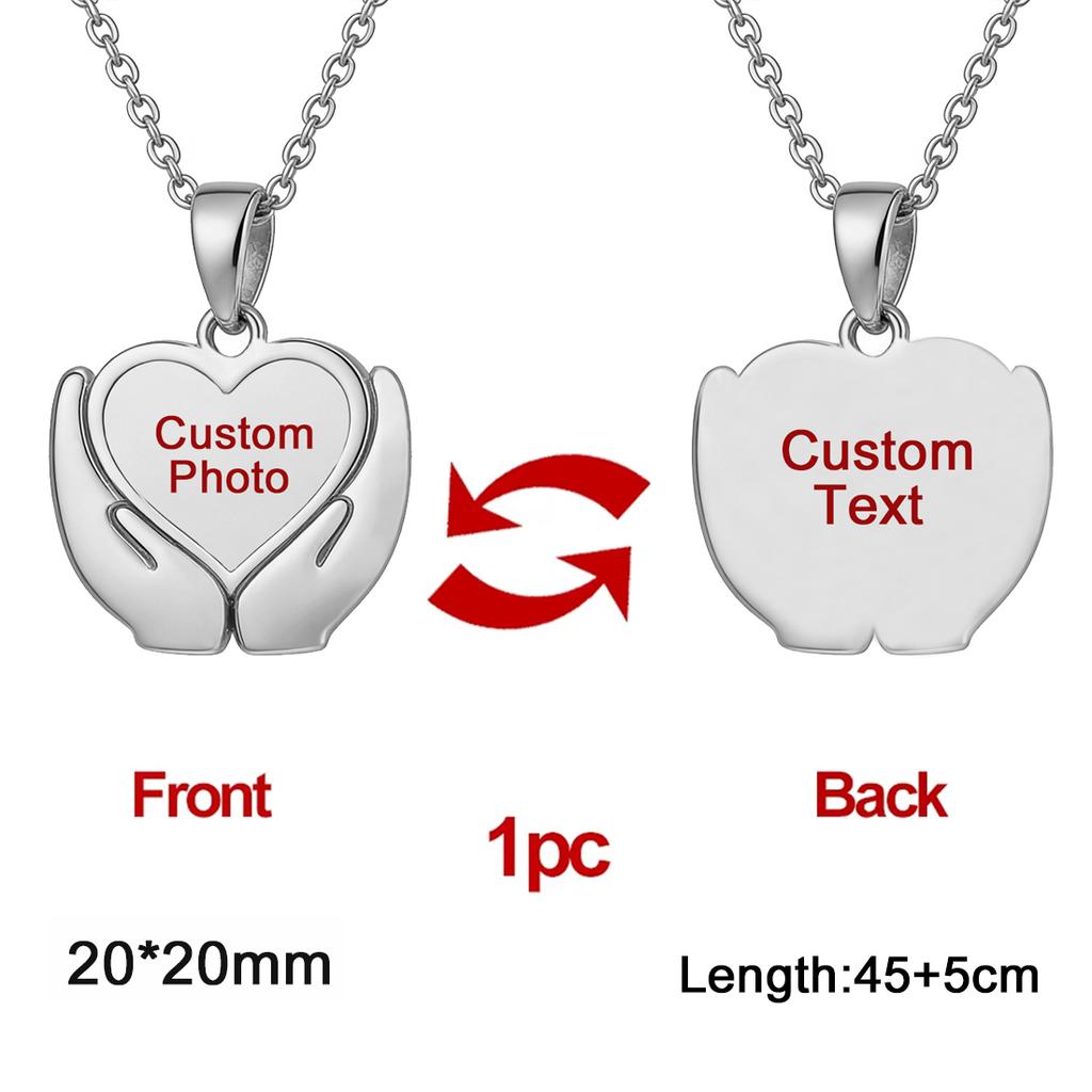 Custom Photo Necklace Stainless Steel Personalized Picture Pendant Necklaces for Women Men Couple Children Jewelry Gifts