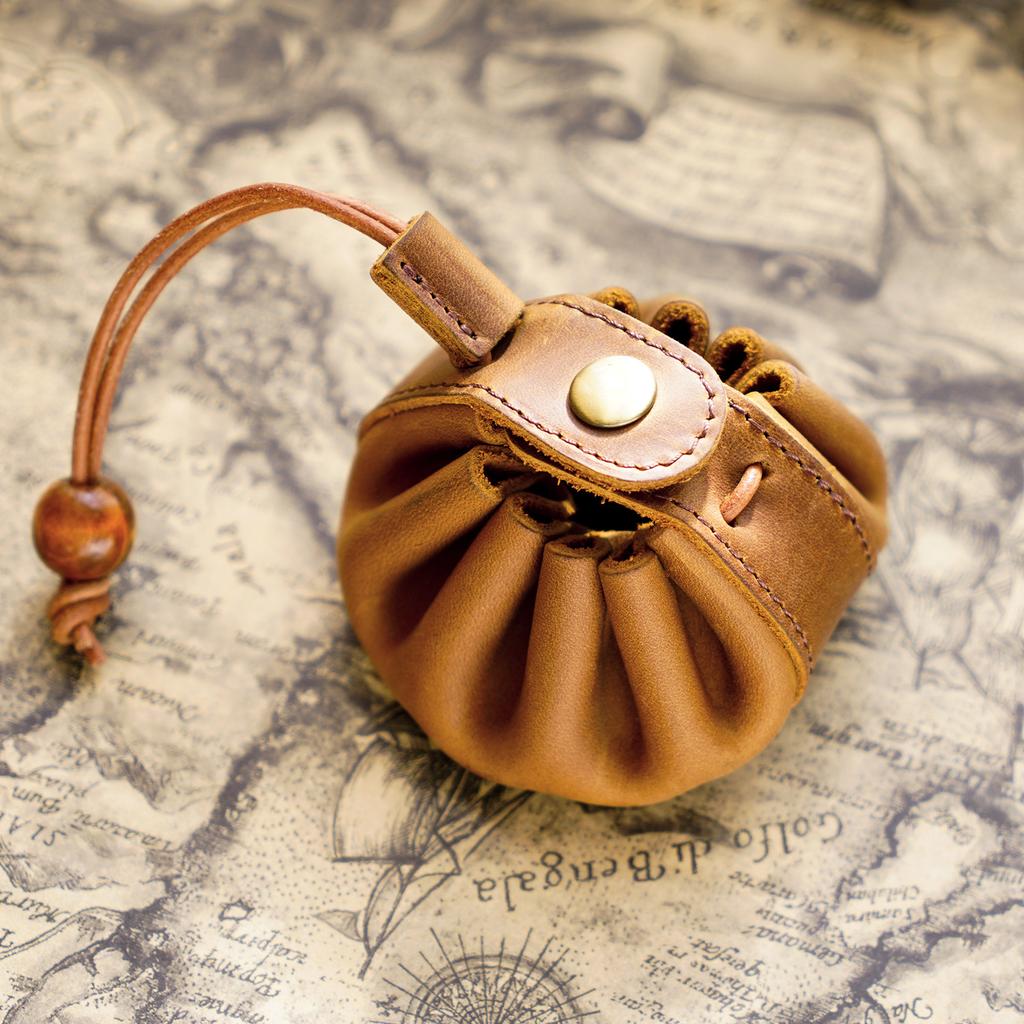 Artificial Leather Dice Bag Tray Design Viking Style Vintage Medieval Drawstring Pouch For D&D Role Playing RPG Game Coin Purse