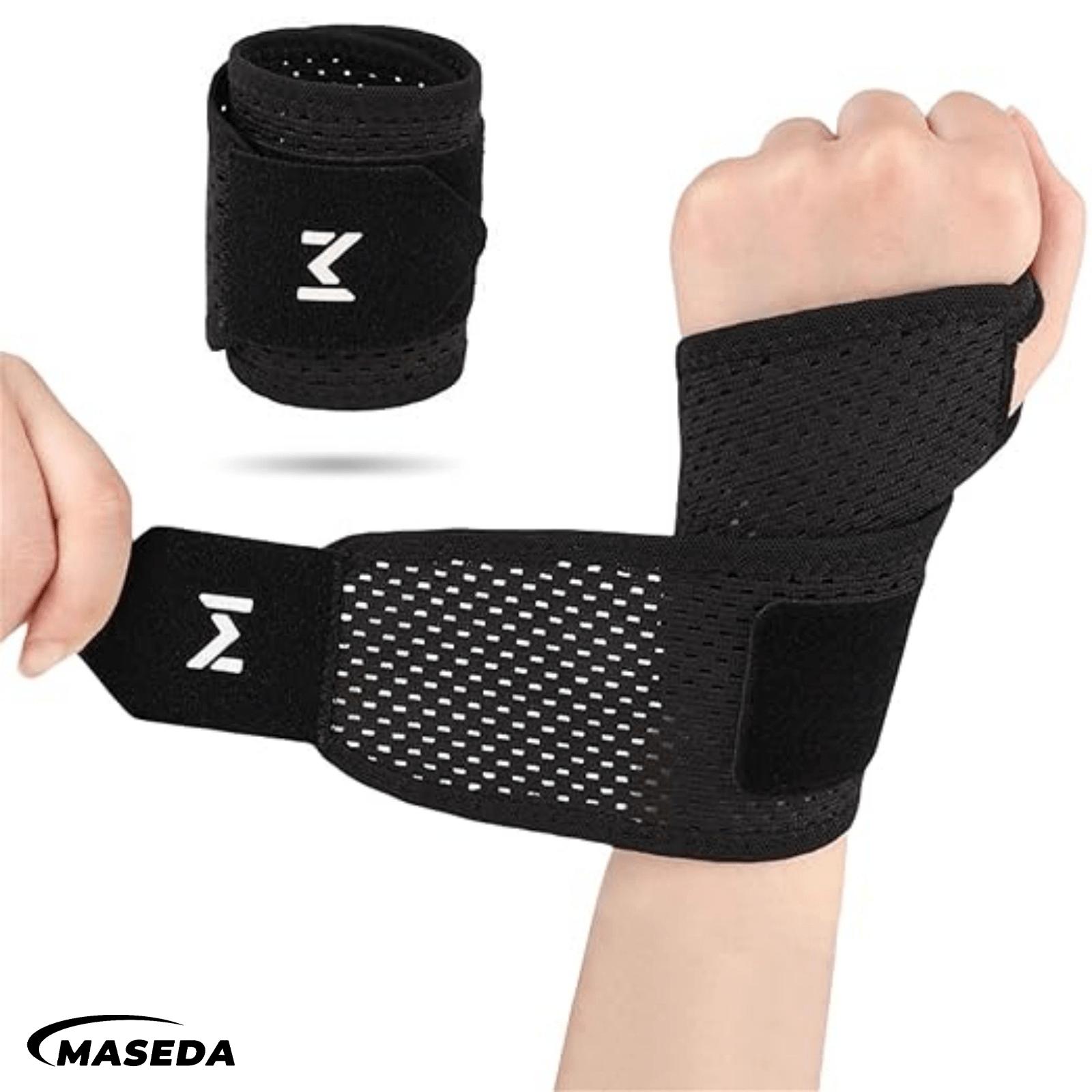

Adjustable Mesh Sports Wristband with Wrist Joint Support - Breathable Compression Design, Straps for Tennis, Gym, Workouts 1pc чёрный