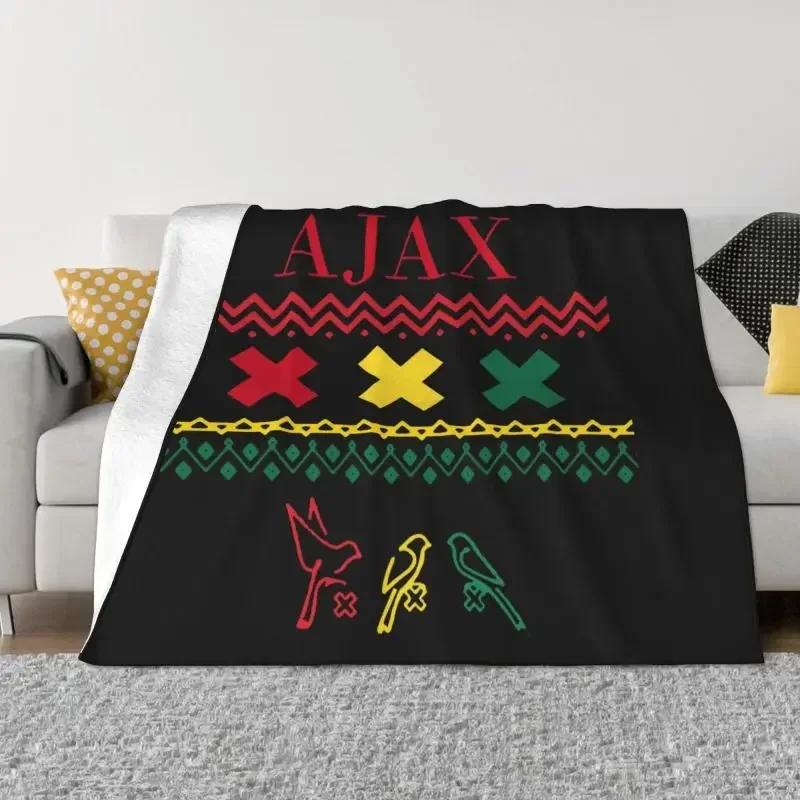 

Amsterdam Soccer Ajax Bob Marley Blankets for Home Sofa Office Travel Warm Flannel Three Birds Throw Blanket# 75X95CM серый