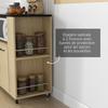 Kitchen Trolley Cart With Multi Storage And Wheels 75 X 40 X 80.5 Cm