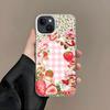 Pink Strawberry Cartoon S-Shortcake Phone Case For iPhone 16 15 14 13 12 11 Pro Max White Matte Laser Metallic Aurora Funda