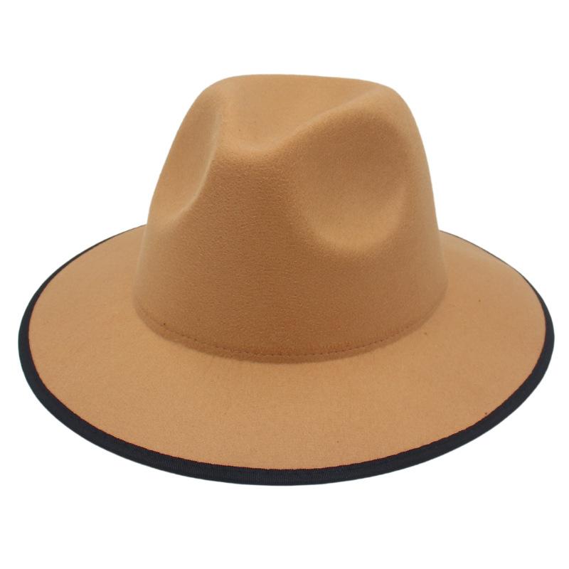 Hemming Fedora Top Hat Tweed Jazz Hat Spring Summer Felt Hat