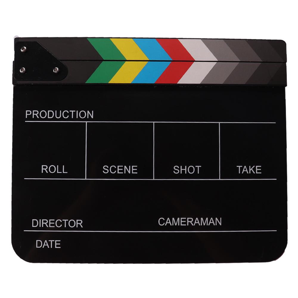 Acrylic Striped Movie Clapperboard Photography Prop