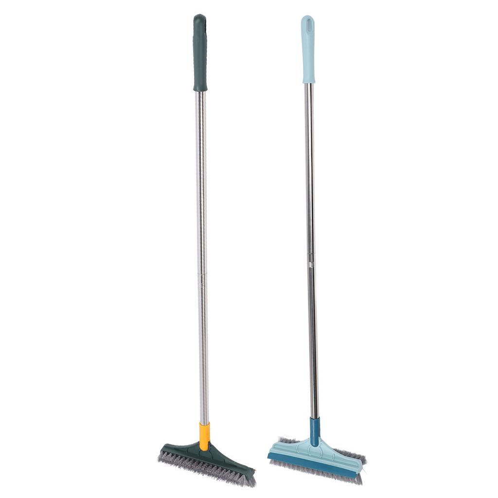 3 In 1 Floor Scrub Brush 180 Degree Rotatable Head Long Handle Floor Scraper Grout Cleaner for Home