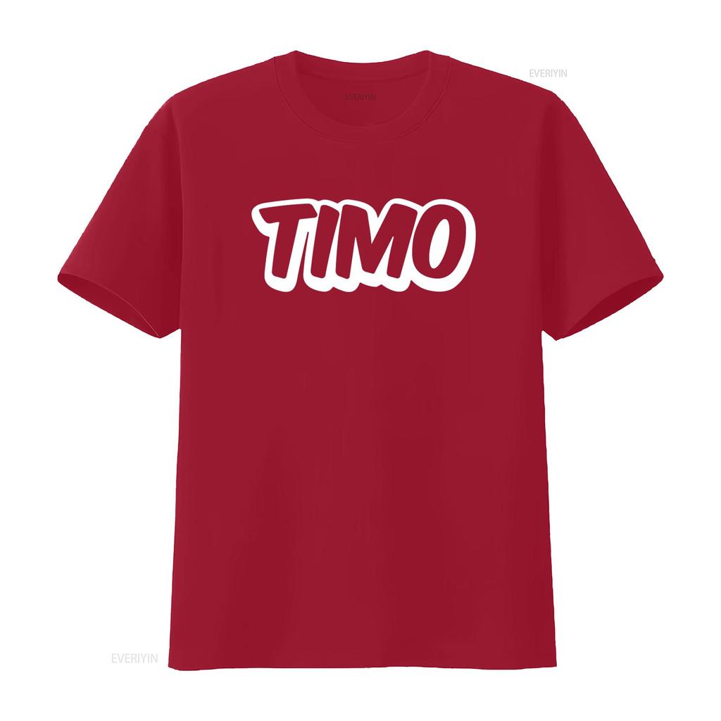 Timo Name Boy T Shirt Print Pattern Fun Design Vintage Washed Unisex Comfortable Top For Everyday Wear Versatile Streetwear