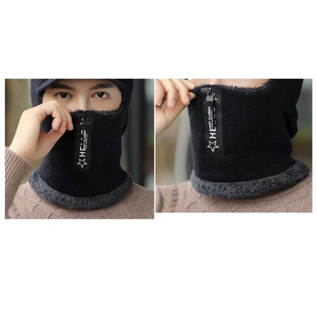 Knitted Hat, Pullover Hat, Plush Hat, Thick Hat, Windproof Hat, Warm Hat, Ear Protection Hat, Cycling Hat