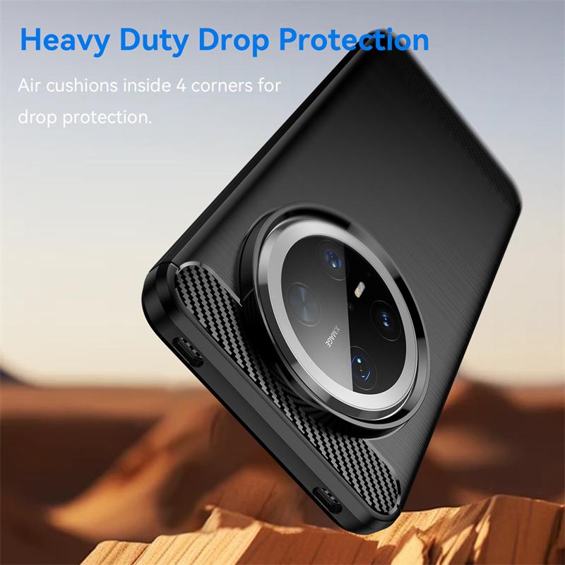 For Huawei Mate 70 Pro Case Cover Huawei Mate 70 Pro Capas New Back Bumper Armor Soft TPU Carbon Fiber Fundas Huawei Mate 70 Pro