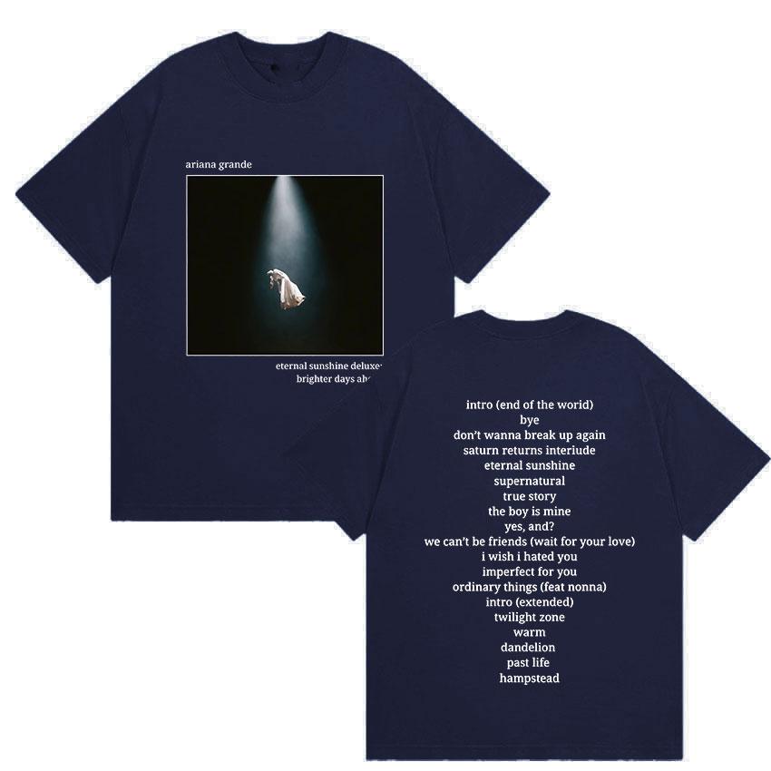 2026 Ariana Grande A Bright Future Album Pattern Mens and Womens Hiphop Fashion Cotton Shortsleeved Street Tshirt