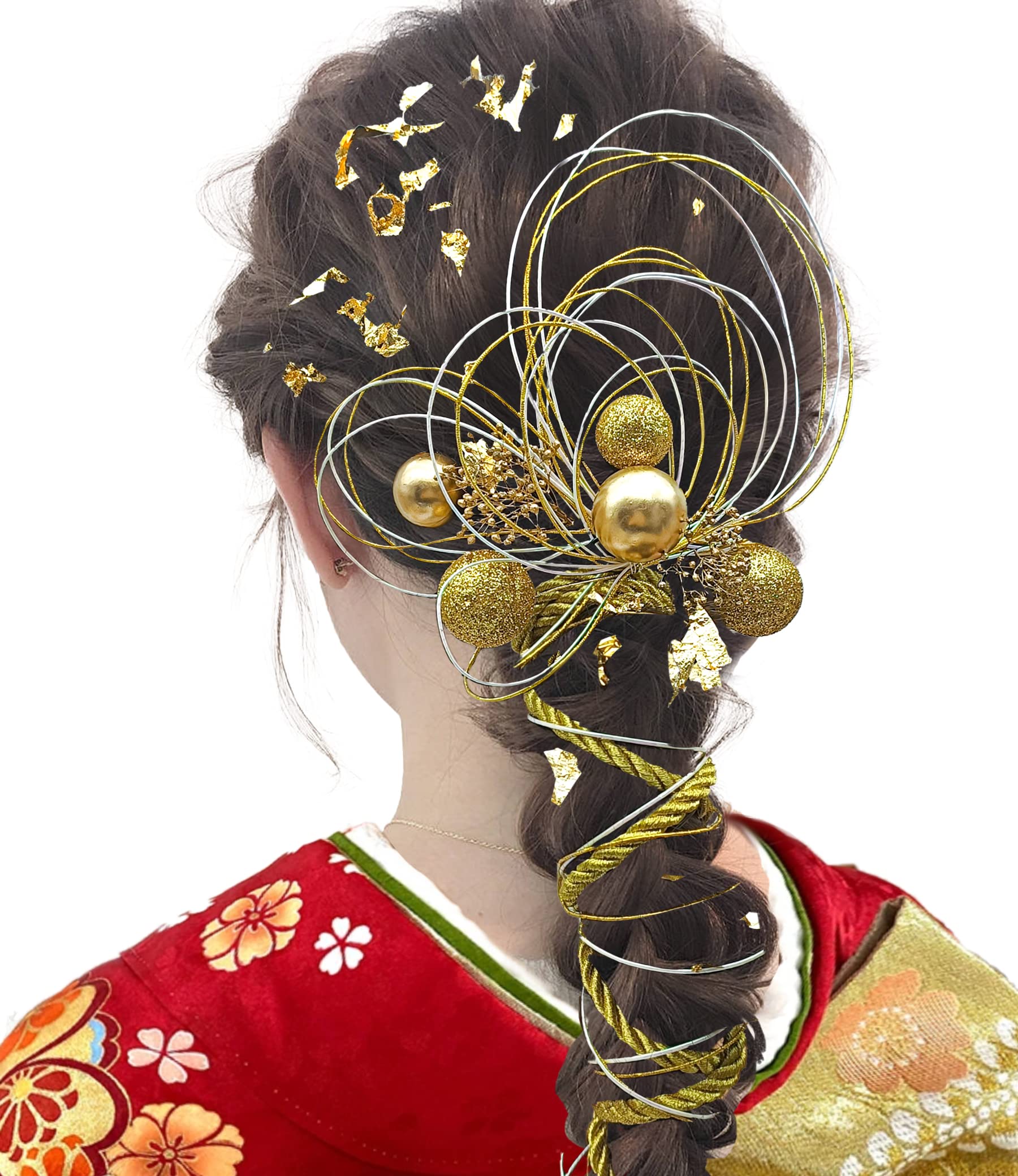 

Hair Ornament for Gold and Silver and Braided Popular Gold and Silver Hair Accessories for Photo and Japanese Perfect for and Bridal [JZOON] золотой