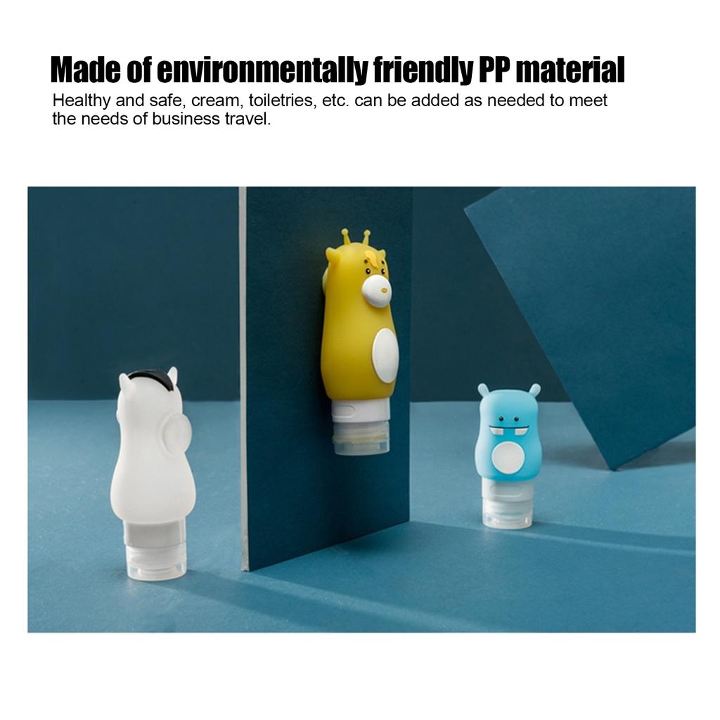 Refillable Bottle Cartoon Animal Squeeze Bottle Lotion Travel Bottle Empty Cosmetic Container