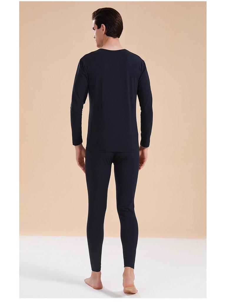 Men's Modal Slim-Fit Thin Warm Underwear Set - Knit Base Layer for Autumn, Winter, Spring
