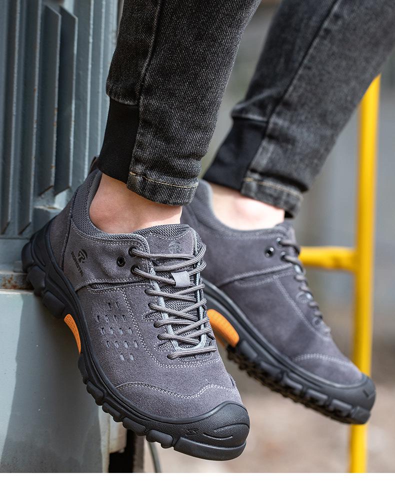 New Men Safety Shoes with Steel Toe Cap Anti-smash Work Sneakers Construction Site Safety Boots Indestructible Welder Protection