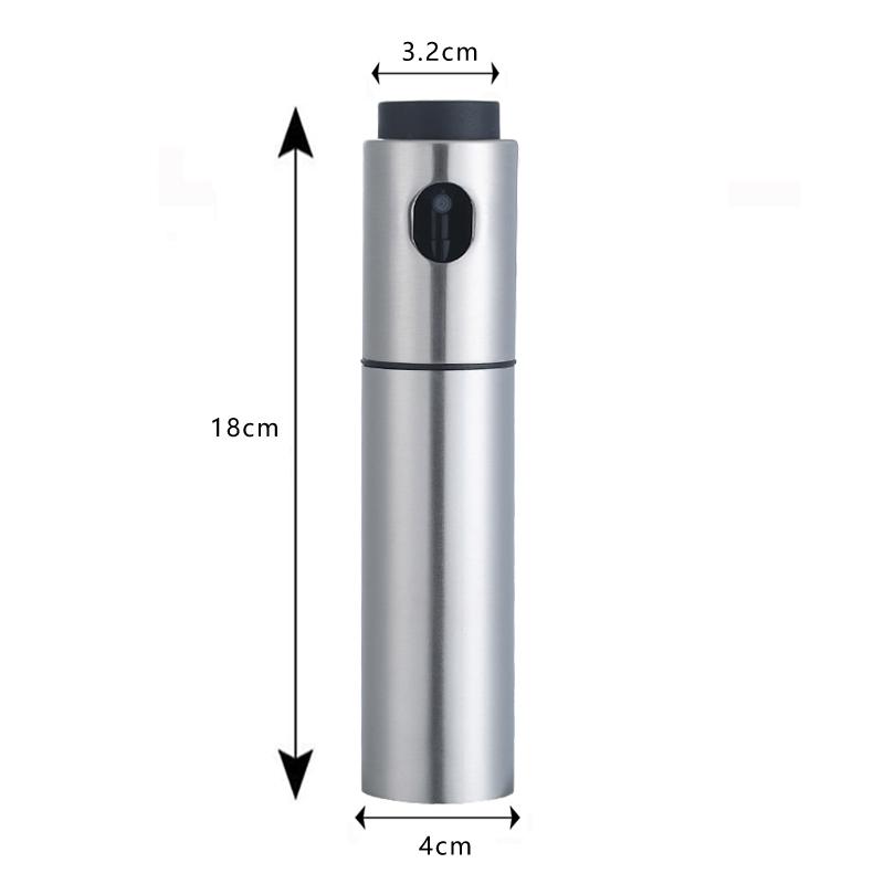 

Oil Sprayer 100ml Stainless Steel Olive Oil Spray Bottle Dispenser Kitchen Gadget Accessories for Air Fryer Cooking BBQ Salad