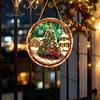 Artistic Decorative Sheets 2D Flat Acrylic Christmas Tree Pendant with Lanyard, Lightweight Lanyard Pendants Winter Snowscape Hanging Ornament