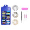 ABS Long Colored Fake Nails Artificial Full Cover Nail Manicure Tips Stickers with Case