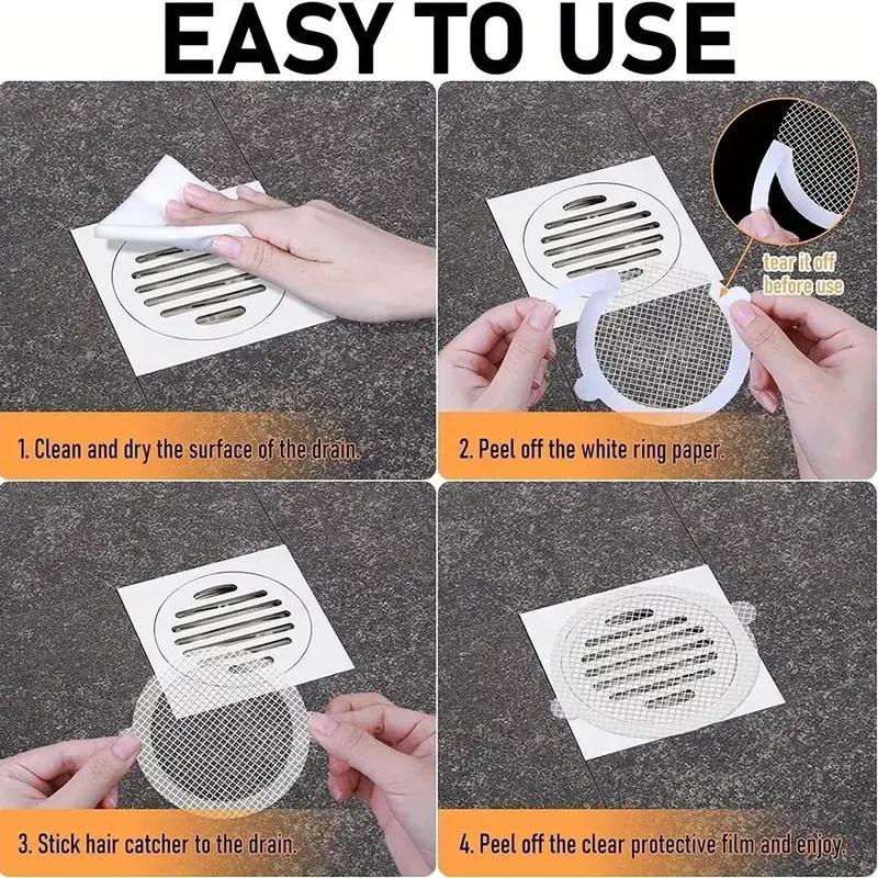 10-200PCS Patch de Bonde de Sol Jetable Anti-Obstruant Filtre Patch Salle de Bain Égout Attrape-Cheveux Cuisine & Salle de Bain Outils d'Obturation