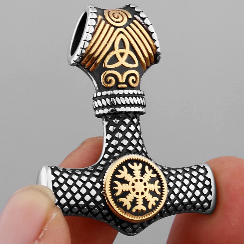 Ανδρικό κρεμαστό κολιέ Viking Rune από ανοξείδωτο ατσάλι υψηλής ποιότητας 316L Δώρο κοσμήματα με κρεμαστό κόσμημα για άνδρες