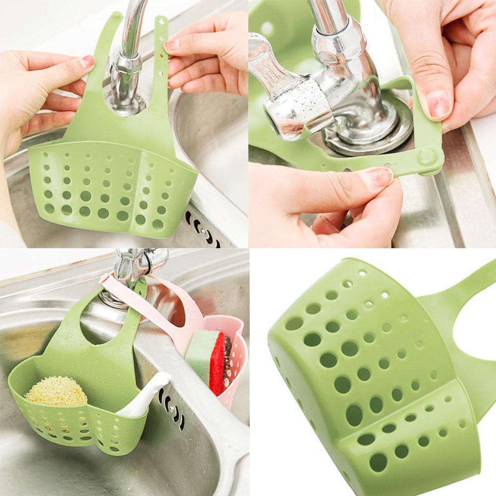 Portable Home Kitchen Hanging Storage Bag Basket Bath Storage Tools Sink Holder