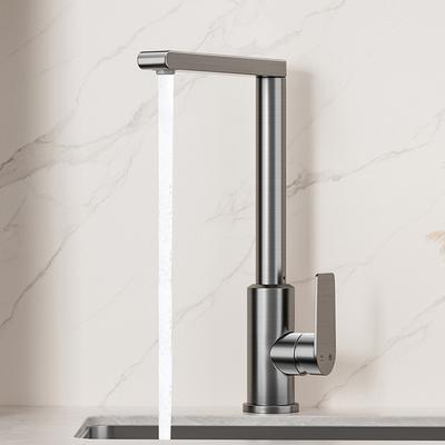 Kitchen Sink Faucet 360° Rotation Stream Sprayer Nozzle Aluminium Alloy Cold Wate Mixer Tap Deck Anti-explosion