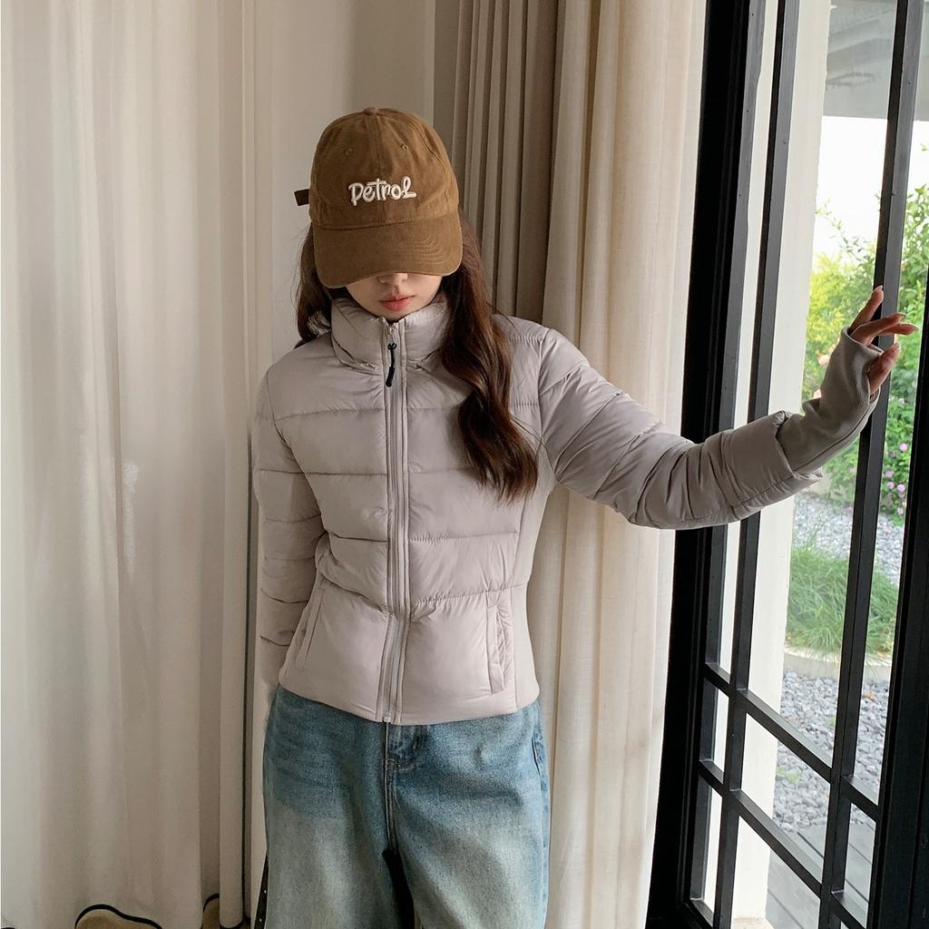 Light cotton-padded clothes Women's short hooded slim-fitting and thin jackets New winter warm cotton-padded clothes