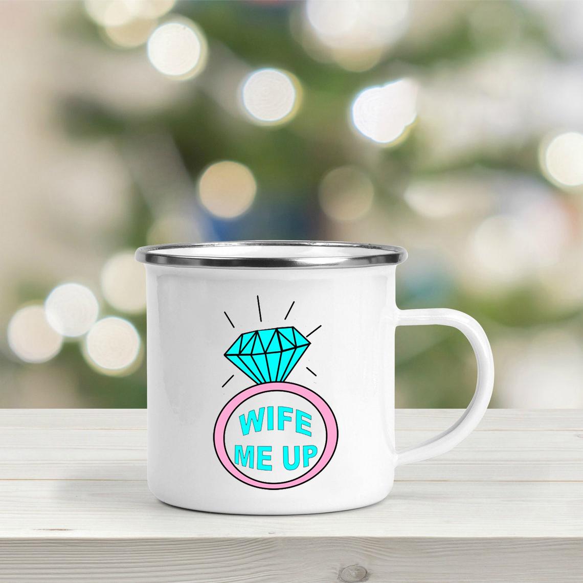 

Hubby Wifey coffee Mug Cute Couple Mugs For Anniversary Valentine s Day Birthday Wedding Bridal Shower Engagement Gift Idea