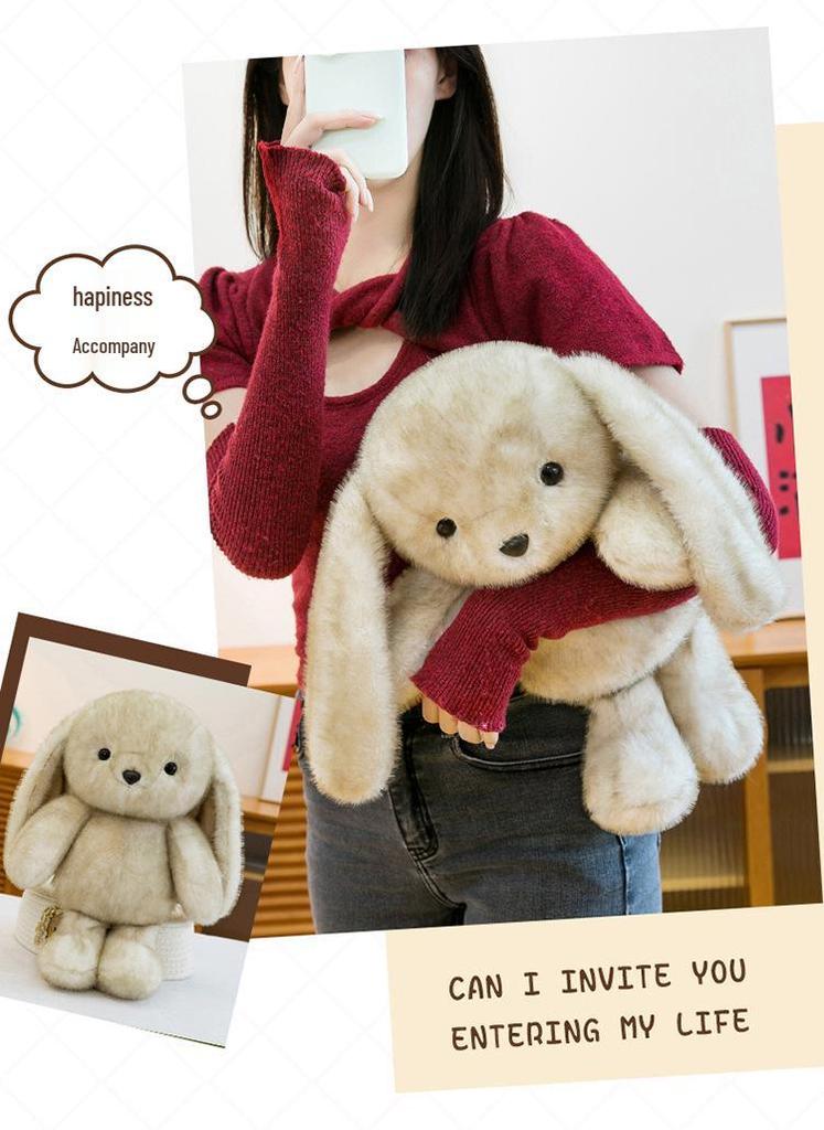 Long-Eared Doudou Bunny: Super Soft Plush Comfort Doll for Kids