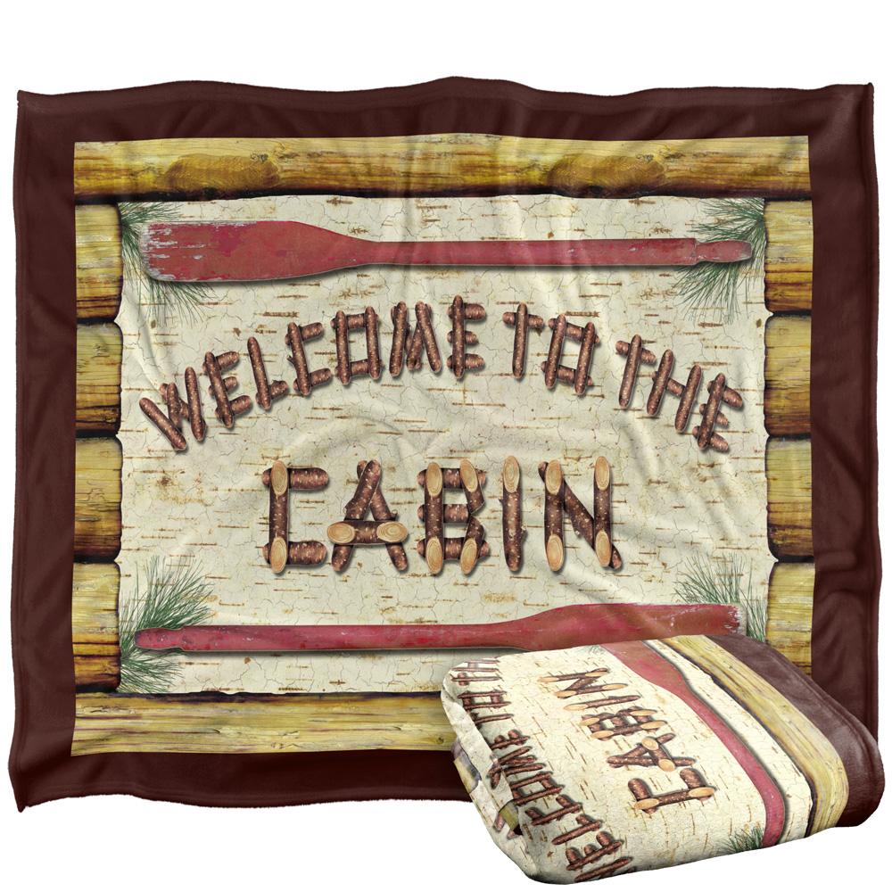 JQ Licensing Welcome To The Cabin Silky Sign Supersoft Blanket