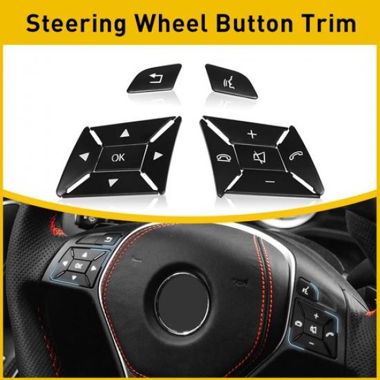 For Mercedes Benz E C G Class 2012-16 Interior Steering Wheel Button Cover Trim