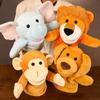Fox, Tiger, Lion, Elephant, Monkey, and Pike Animal Hand Puppets - Interactive Soothing Dolls for Performance and Early Education.