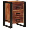 Nightstand Brown 40 X 40 X 59 Cm Solid Acacia Wood