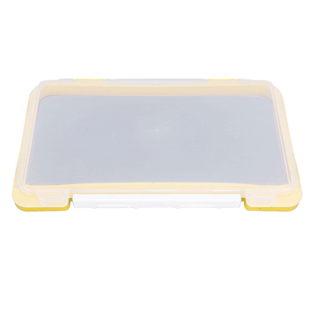 Angelköderbox Wasserdicht Kunststoff Schlank Schaumstoffeinlage Angelhaken Aufbewahrungs-Organizerbox Gelb für Lure Fishing