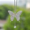 Diamond Butterfly Car Pendants Luck Hanging Ornaments Car Interior Glass Decorations Car Styling Home Decors