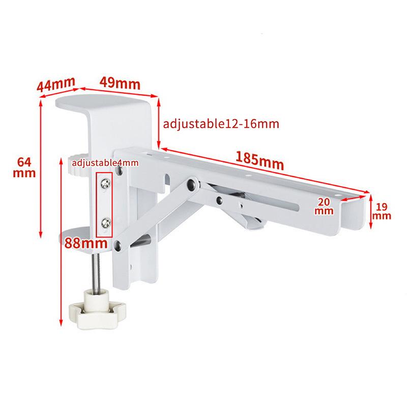Space Saving Heavy Duty Foldable Desktop Bracket Punch Free Desk Extension for Organized Office Home