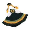 Fall Porch Goose Outfits Hand Woven Goose Costume For Outdoor Lawn Garden Courtyard Yellow Green