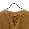 RADIALL Made In Japan Long Sleeve Lace Up Sweater M Yellow Cotton Knit Men's Used