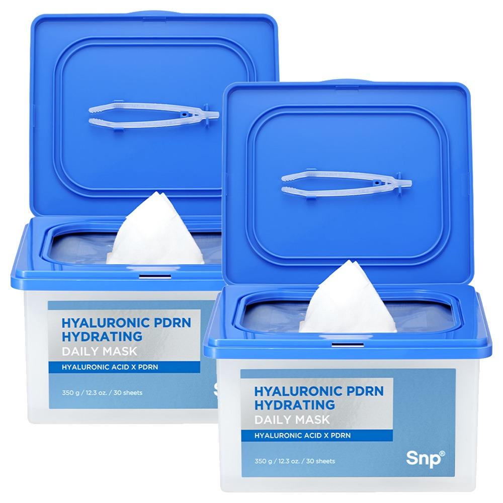 

SNP Hyaluronic Acid PDRN Hydrating Daily Mask 30 Sheets x 2ea (Total 60 Sheets) — High-Capacity Pull-Out Moisture Mask