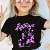New KATSEYE Graphic T Shirt Gril Group Kpop Tee-shirt Summer Short Sleeve Girls Clothes T Shirt Korean Tops Children's Clothing