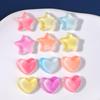 Gradient Two-Tone Glitter Heart & Star Jewelry Accessories Set for Women