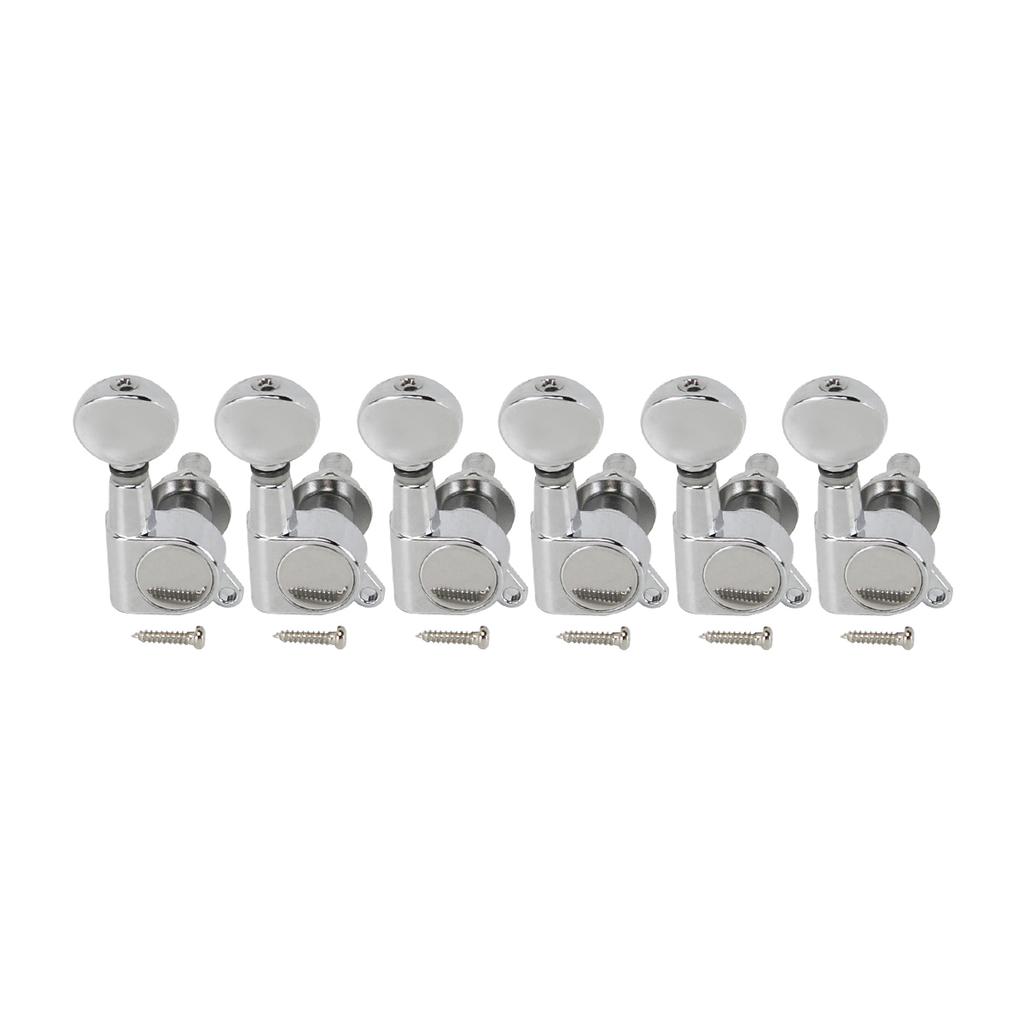 FLEOR 6R Small Sealed Guitar Tuning Pegs Tuners Machine Heads for Right Handed Acoustic or Electric Guitar