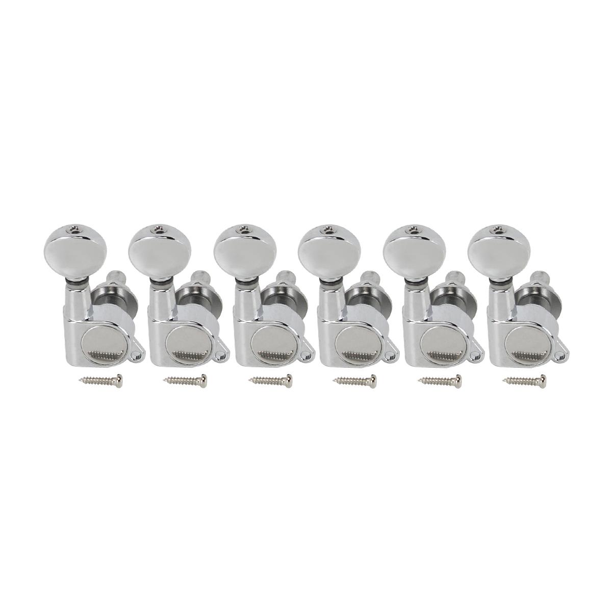 FLEOR 6R Small Sealed Guitar Tuning Pegs Tuners Machine Heads for Right Handed Acoustic or Electric Guitar