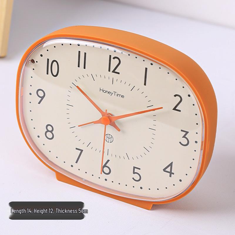 Retro Pendulum Alarm Clock - Silent Desktop Clock for Elderly and Children