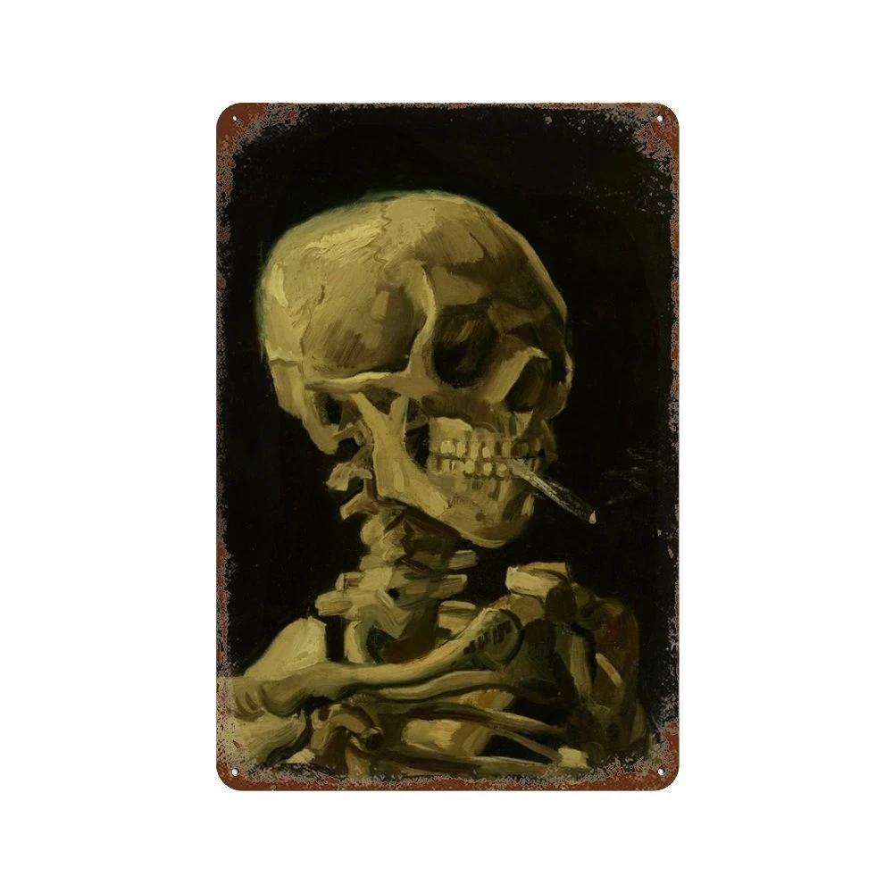 Affiche de Collection de Peintures à l'Huile Célèbres Vintage Décorative Van Gogh Plaque Métallique en Étain Pour Atelier Pièce de Maison Décoration Murale Artistique