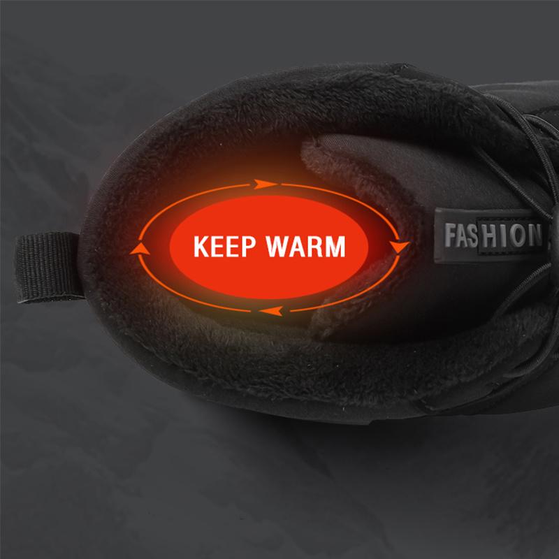 Men Women Winter Snow Boots Keep Warm Sports Cotton Shoes Outdoor Hiking Shoes Plush High Ankle Boots Man Barefoot Snow Sneakers